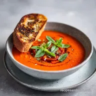 Creamy Roasted Red Pepper and Tomato Soup