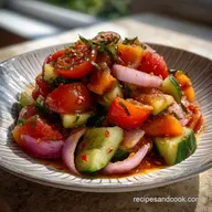 Cucumber Tomato Onion Salad: Zesty, Crisp, and Easy Side