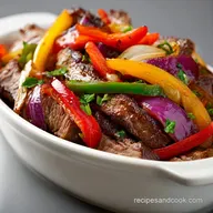 Sheet Pan Steak Fajitas Recipe for 4 Servings