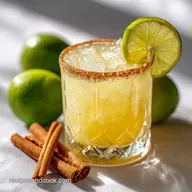 Spiced Christmas Margarita Cocktail with Cinnamon for the Holiday Season