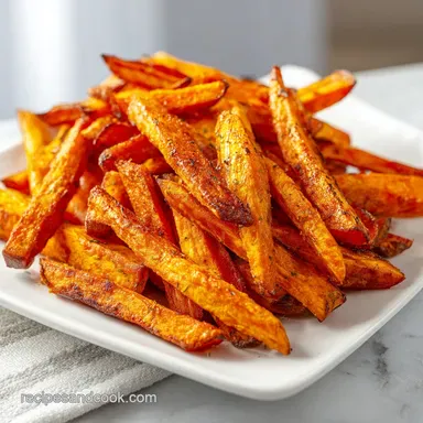 Air Fryer Sweet Potato Fries for 4 Servings Recipe Card