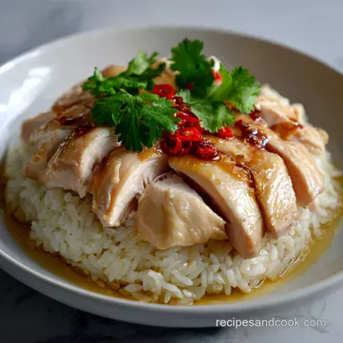 Hainan Chicken Rice Recipe: Poached Perfection at Home Recipe Card