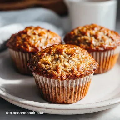 Banana Oatmeal Muffins in 28 Minutes Recipe Card