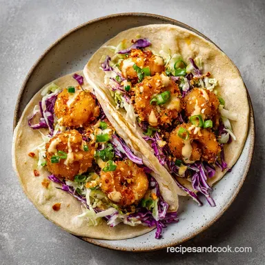 Bang Bang Shrimp Tacos Recipe with Creamy Sauce in 25 Minutes