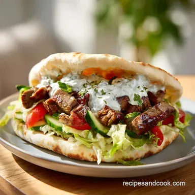 Beef Gyros With Tzatziki Recipe: For 6 Servings Recipe Card
