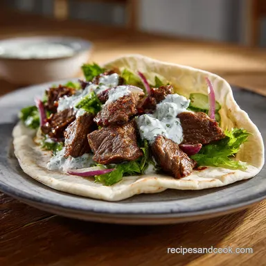 Beef Gyros With Tzatziki Recipe: For 6 Servings