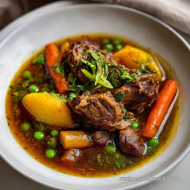 Caribbean Lamb Stew for 5 Servings Recipe Card