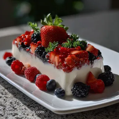 New Year Party Dessert Recipe with Champagne and Berries Recipe Card