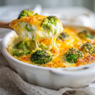 Cheddars Broccoli Cheese Casserole Recipe in 35 Minutes Recipe Card