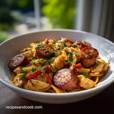 Pastalaya Recipe: One-Pot Cajun Chicken Andouille Recipe Card
