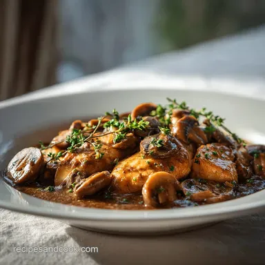 Chicken Marsala for 4 Servings: Velvety Sauce