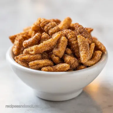 Homemade Cinnamon Sugar Chex Mix in 20 Minutes Recipe Card