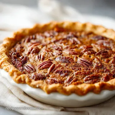 Classic Pecan Pie Recipe from Scratch for 10 Servings