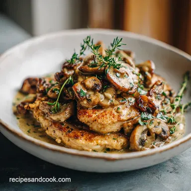 Creamy Mushroom Chicken in 20 Minutes Recipe Card