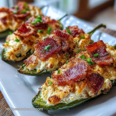 Mouthwatering Jalapeno Popper with Creamy Ranch Filling and Bacon: Oven-Only