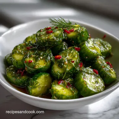 Cucumber Salad: Best Crisp Tangy Marinated Recipe Recipe Card