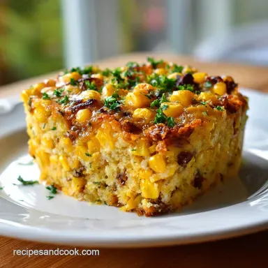 Crockpot Corn Casserole with Cream Cheese Recipe Card