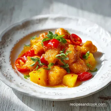 Sweet and Sour Chicken Slow-Cooked for 5 Servings