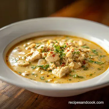White Chicken Chili: Slow-Cooked for 8 Servings Recipe Card