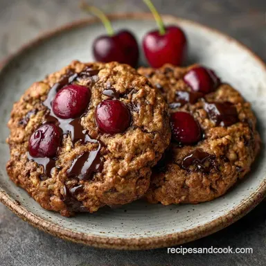 Dark Chocolate Cherry Cookies: Chewy Recipe Card