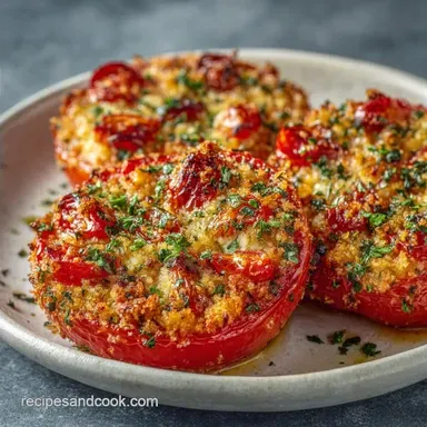 Day 146 Baked Stuffed Tomatoes: Golden