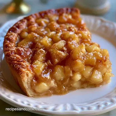 Day 4 Apple Cream Pie for 8 Servings Recipe Card