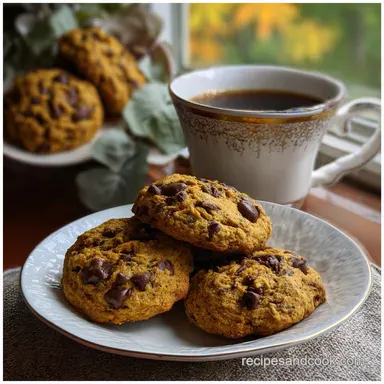 Pumpkin Chocolate Chip Cookies Easy in 20 Minutes Recipe Card