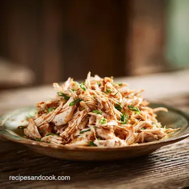 Shredded Chicken in 20 Minutes for 4 Servings Recipe Card