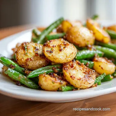 Garlic Potatoes and Green Beans with Red Potatoes