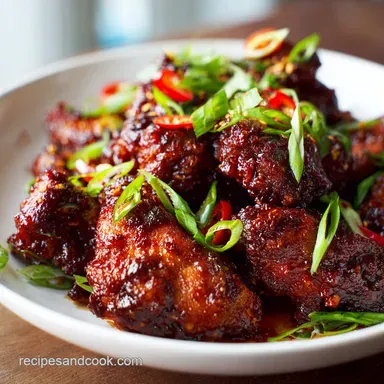 Gochujang Chicken with Honey Glaze for 4 Servings Recipe Card
