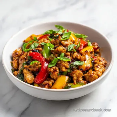 Honey Garlic Ground Chicken Skillet for 4 Servings