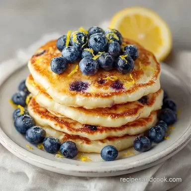 Lemon Blueberry Pancakes in 25 Minutes Recipe Card