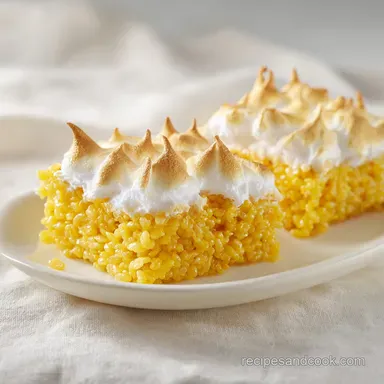Lemon Meringue Rice Krispie Treat: Crisp Recipe Card