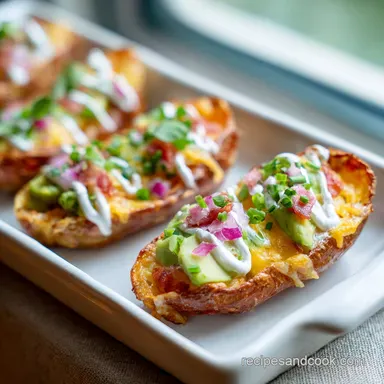 Insane Appetizer with Loaded Potato Skins: Crispy