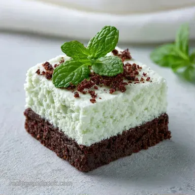 Chocolate Mint Bars: No Bake Method Recipe Card