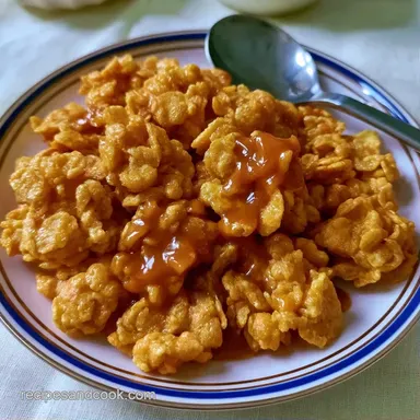 Peanut Butter Cornflake Cookies: Crispy Recipe Card