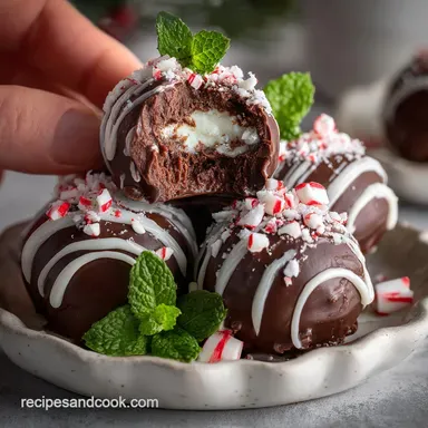 Peppermint Chocolate Christmas Sweets: For 26 Servings Recipe Card