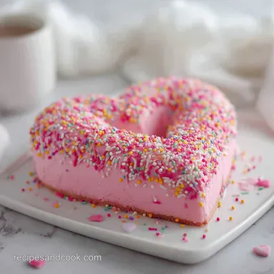 Pink Heart Shaped Cake Recipe Card