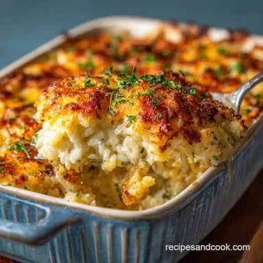 Cheesy Rice: The Ultimate Creamy Baked Gratin Recipe Recipe Card