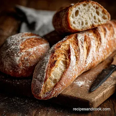 Sourdough Baguette: The Artisan Recipe for a Crusty, Open Crumb Recipe Card