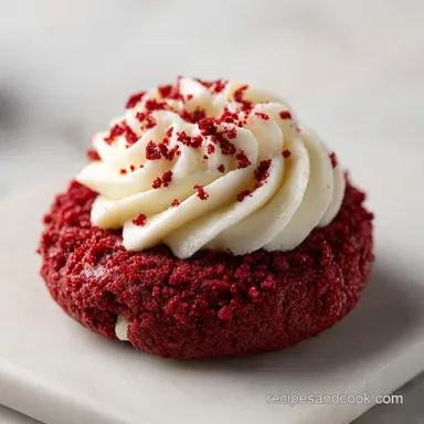 Red Velvet Cream Cheese Thumbprint Cookies in 32 Minutes Recipe Card