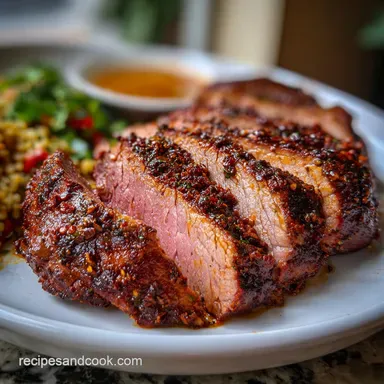 Pellet Grill Recipes: Perfect Reverse-Seared Tri-Tip Recipe Card