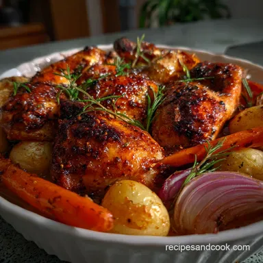 Winter Dinner Recipe with Roasted Chicken Recipe Card