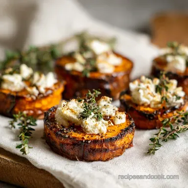 Roasted Sweet Potato Rounds with Honey Feta for 8 Servings Recipe Card