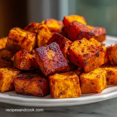 Roasting Sweet Potato Cubes: Crispy Baked in 30 Min Recipe Card