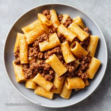Sausage Alfredo Rigatoni in 30 Minutes