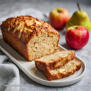 Homemade Apple Bread with Shredded Apple in 1 Hour 5 Mins