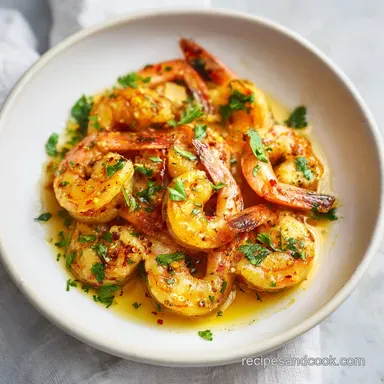 Shrimp Scampi Recipe for 4 Servings Recipe Card