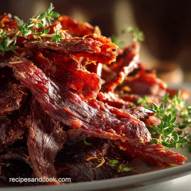 Venison Jerky: Proper Smoked Peppery Recipe (Dehydrator or Oven) Recipe Card