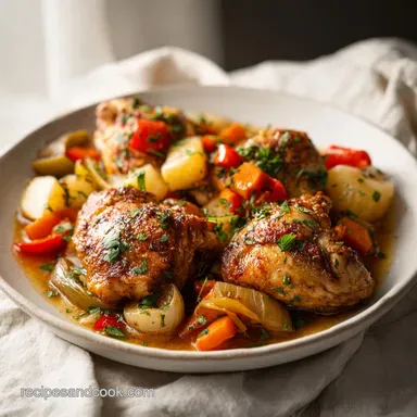 Creole Chicken with Bone-In Thighs for 4 Recipe Card